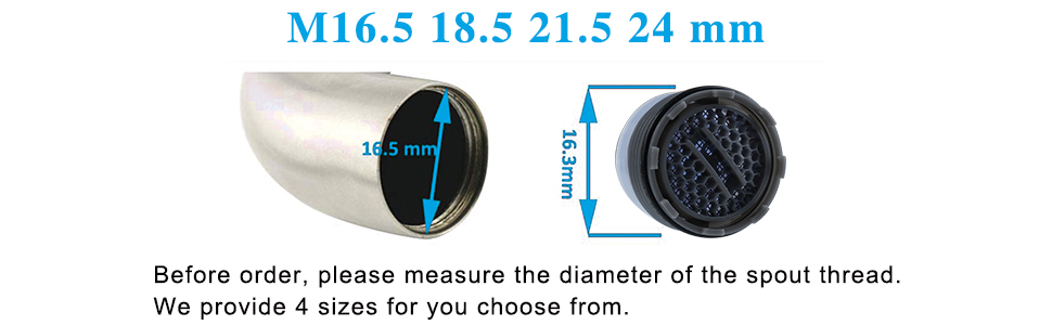 Diameter of cache aerator