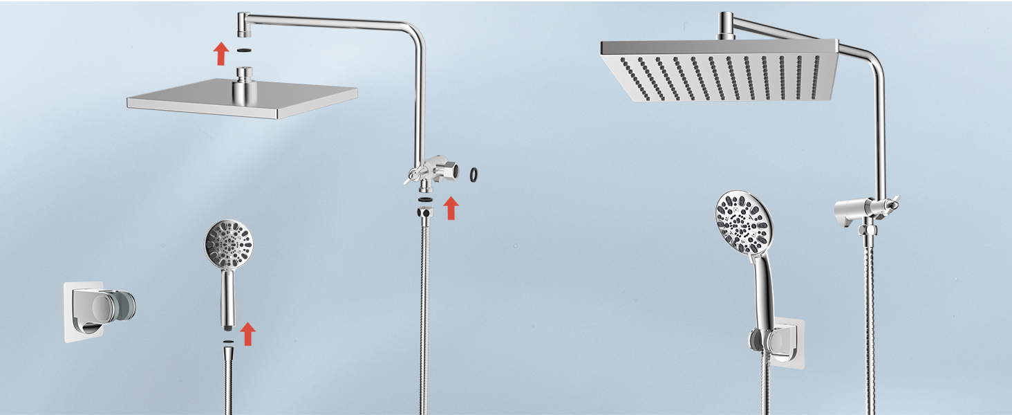 square shower head