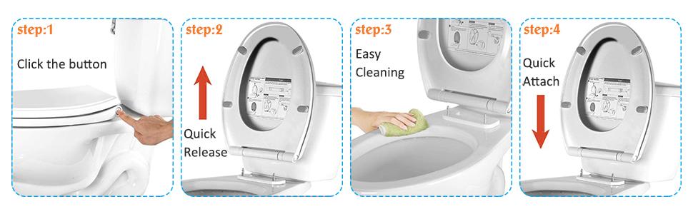 installation steps of toilet seat