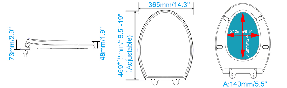elongated toilet seat