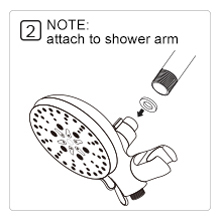 3-in-1 High Pressure Shower Head Rainfall Combo