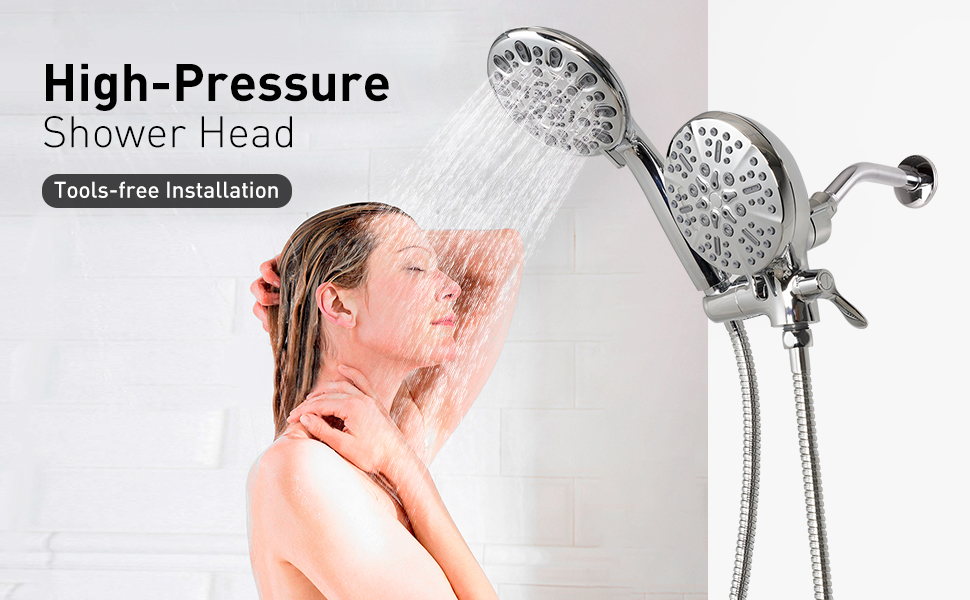 3-in-1 High Pressure Shower Head Rainfall Combo