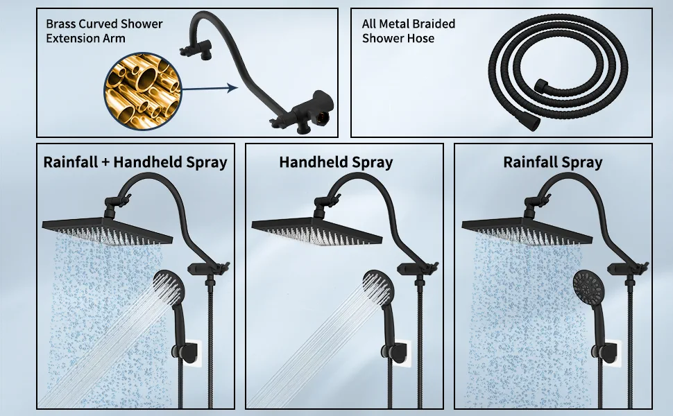 Rain Shower Head with Handheld