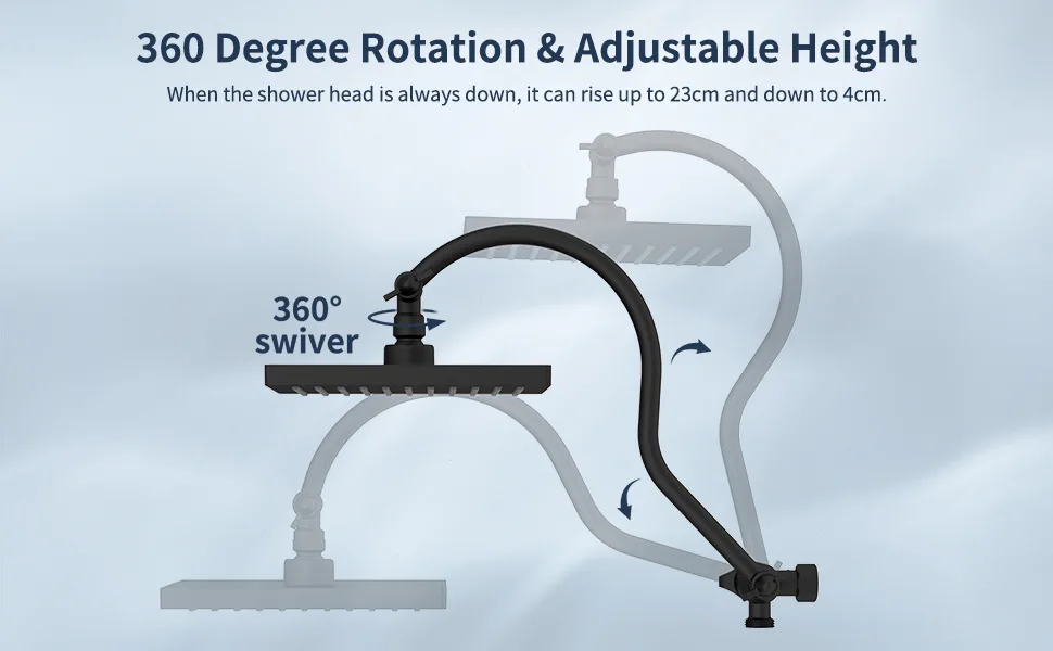 shower head extension arm