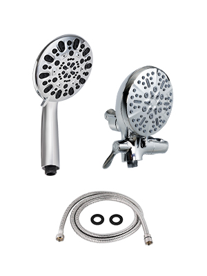 3-in-1 High Pressure Shower Head Rainfall Combo